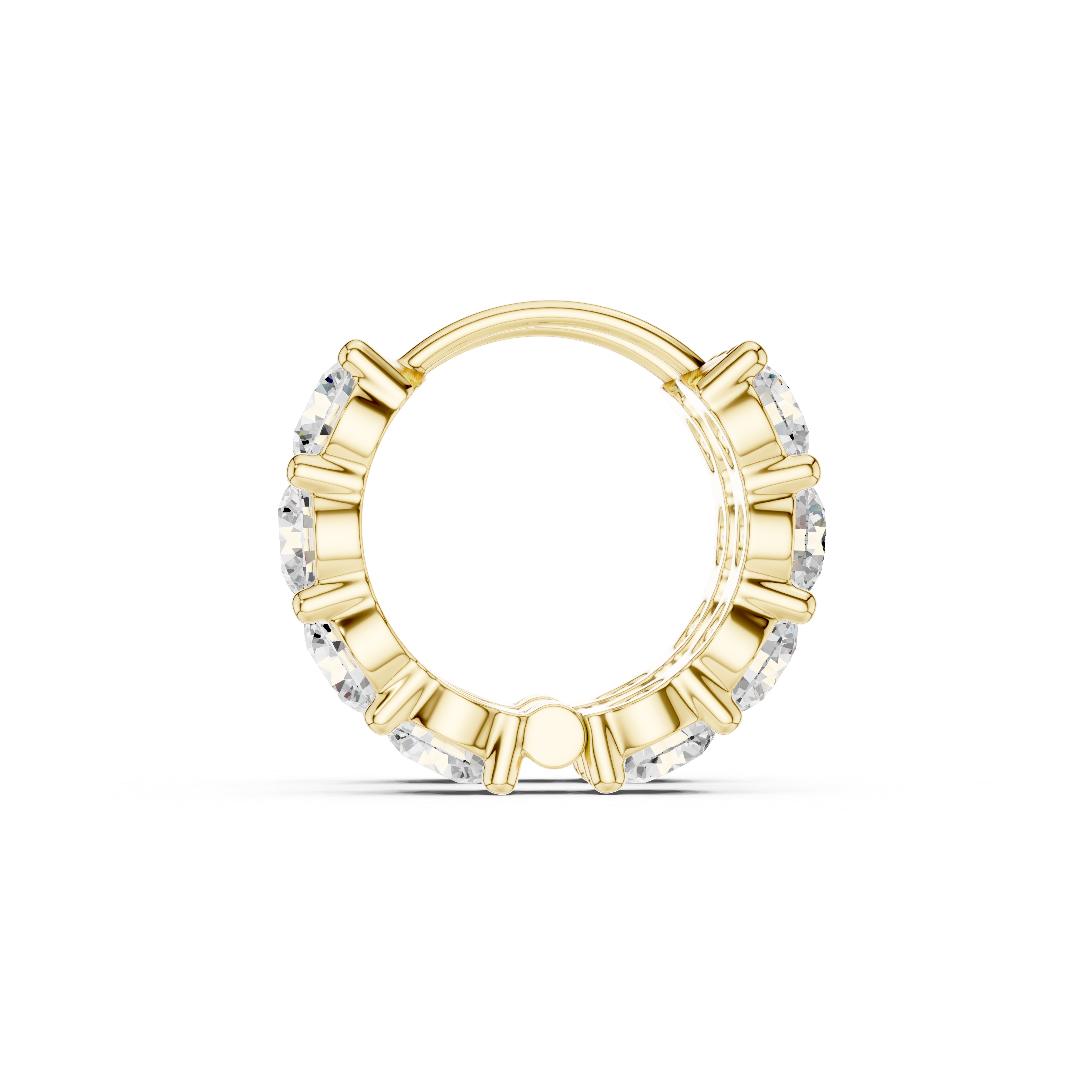 Muur Atelier Solid Gold Modern High-Carat Prong-Set Diamond Hoops