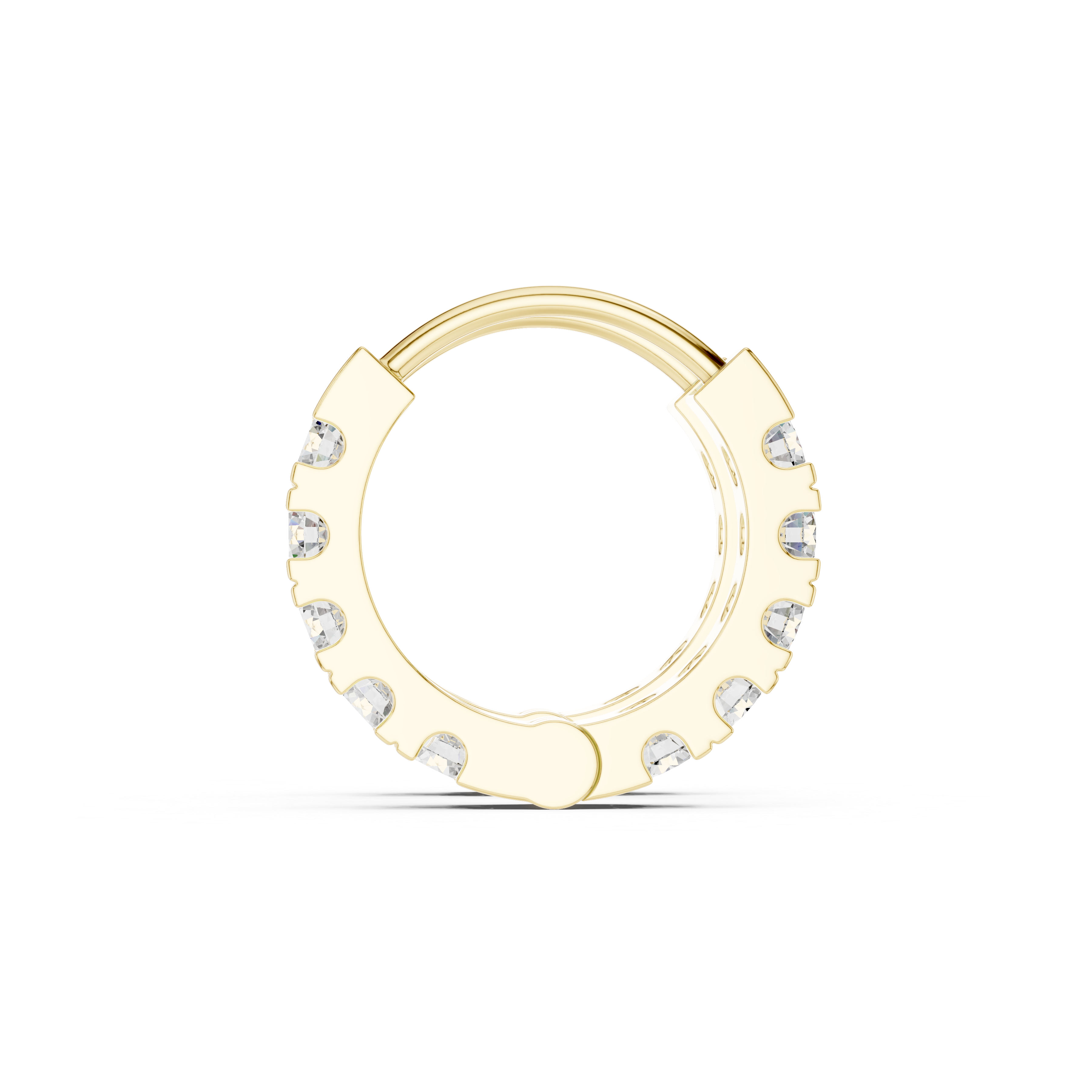 Muur Atelier Solid Gold Modern Architectural Diamond Hoops