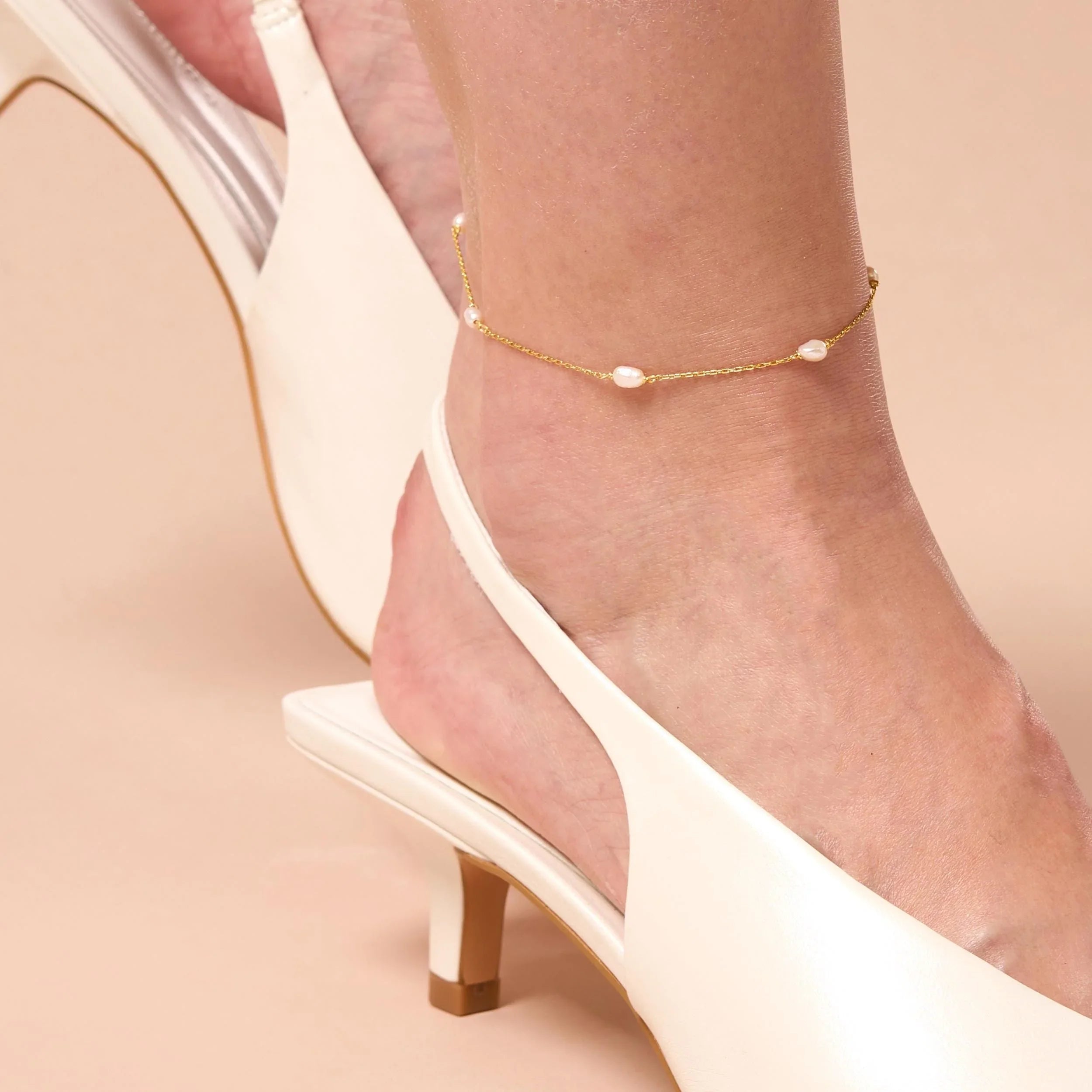 Muur Atelier Pearl Anklet Sterling Silver