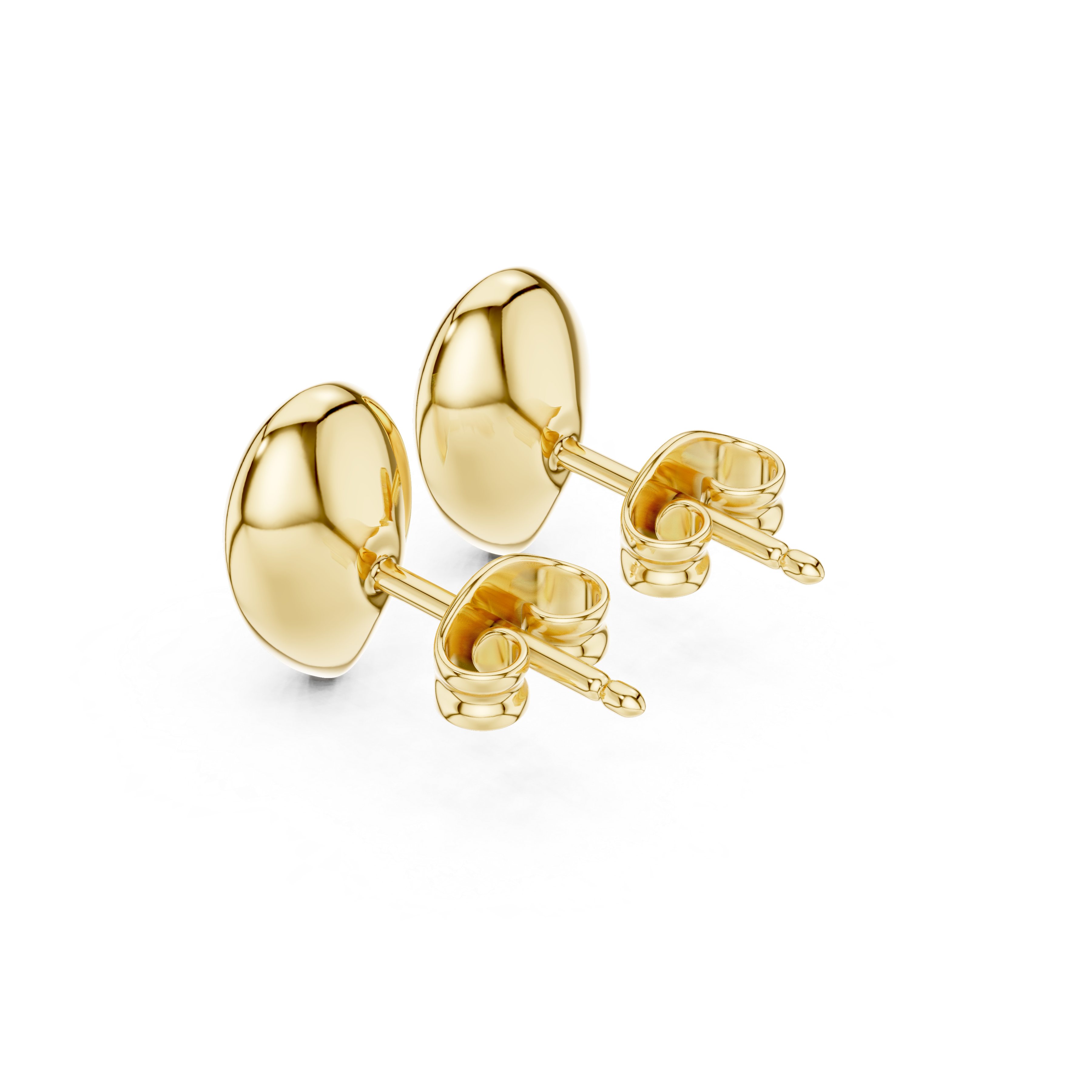 Muur Atelier Solid Gold Modern Pear Cut Bezel Solitaire Diamond Studs