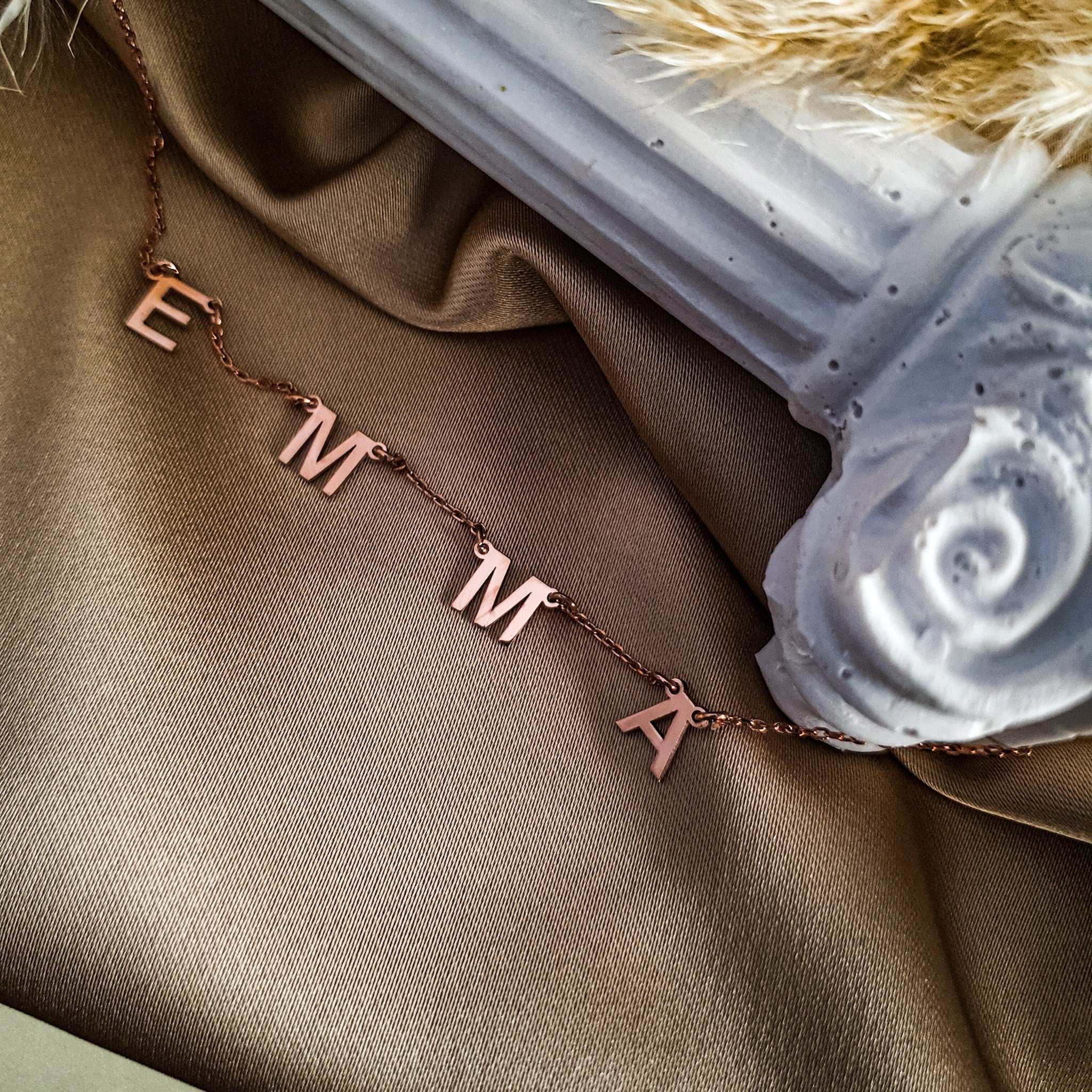 Tiny Letter Name Necklace