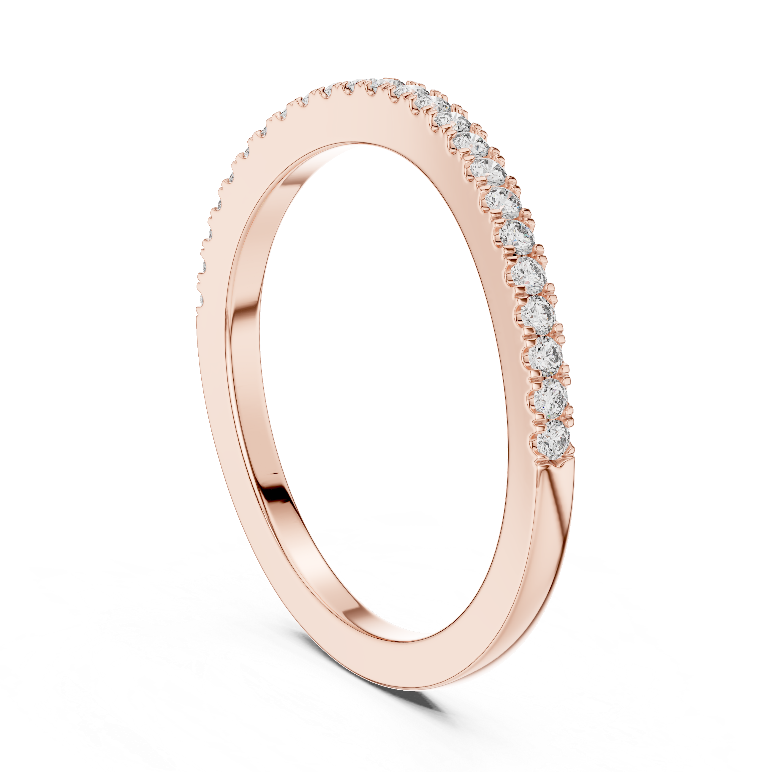 Muur Atelier Solid Gold Round Diamond Micro-Pavé Wedding Band