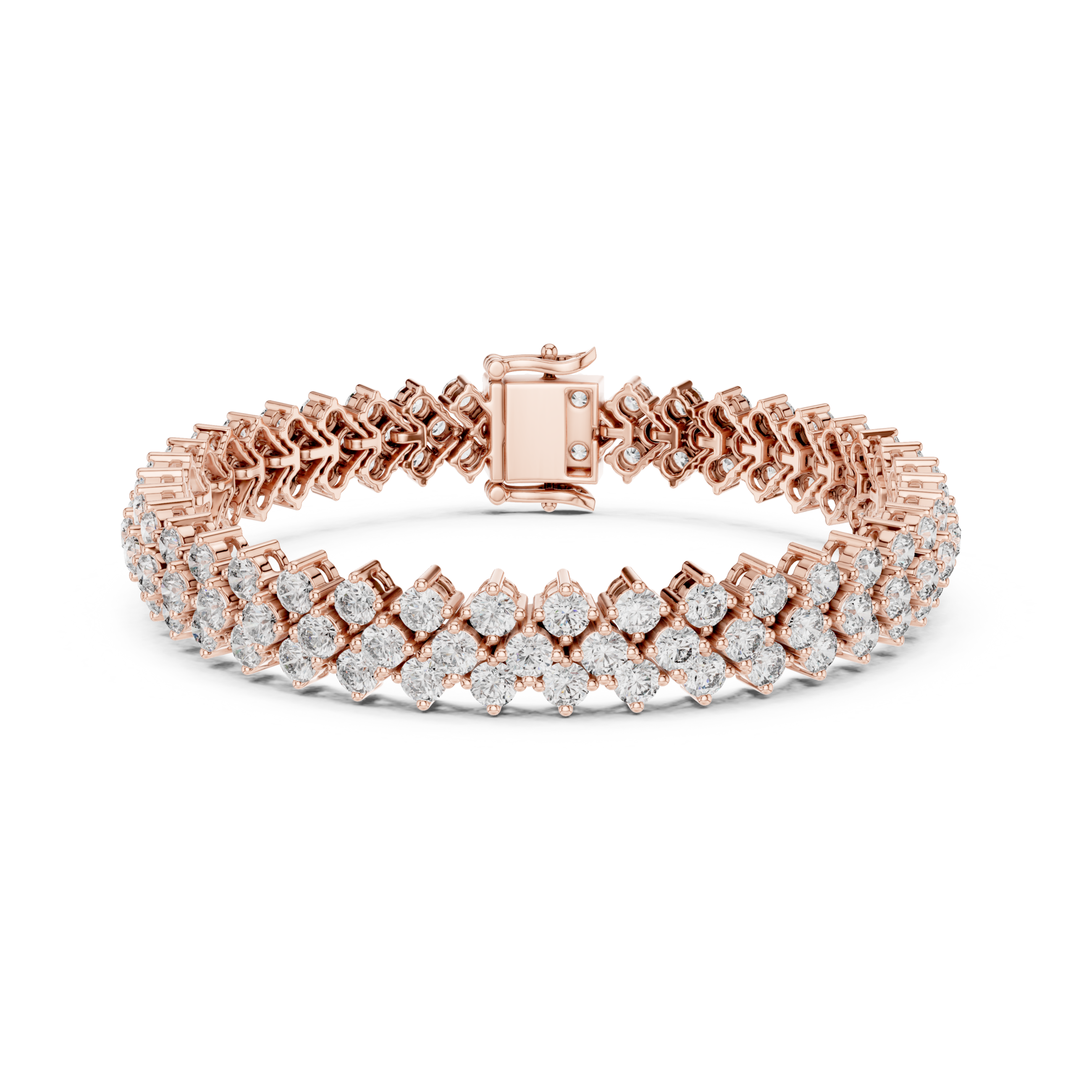 Muur Atelier Solid Gold Wide Honeycomb Diamond Mesh Bracelet