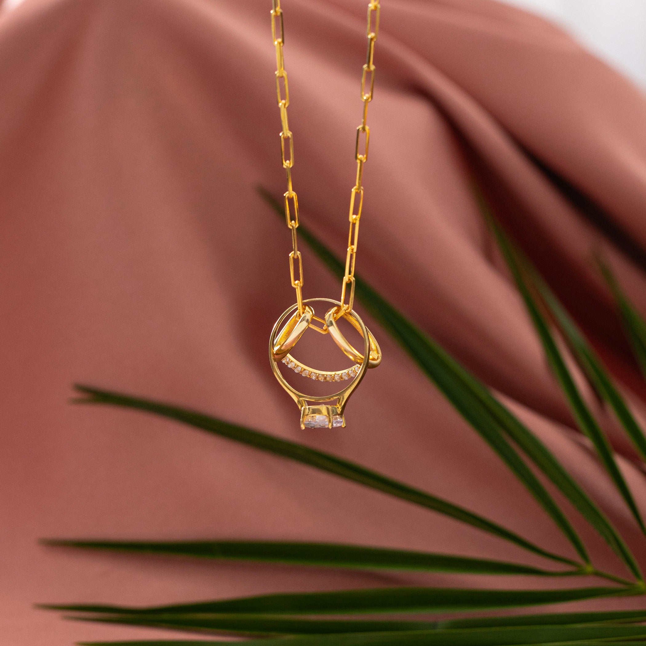 Dainty Ring Holder Necklace