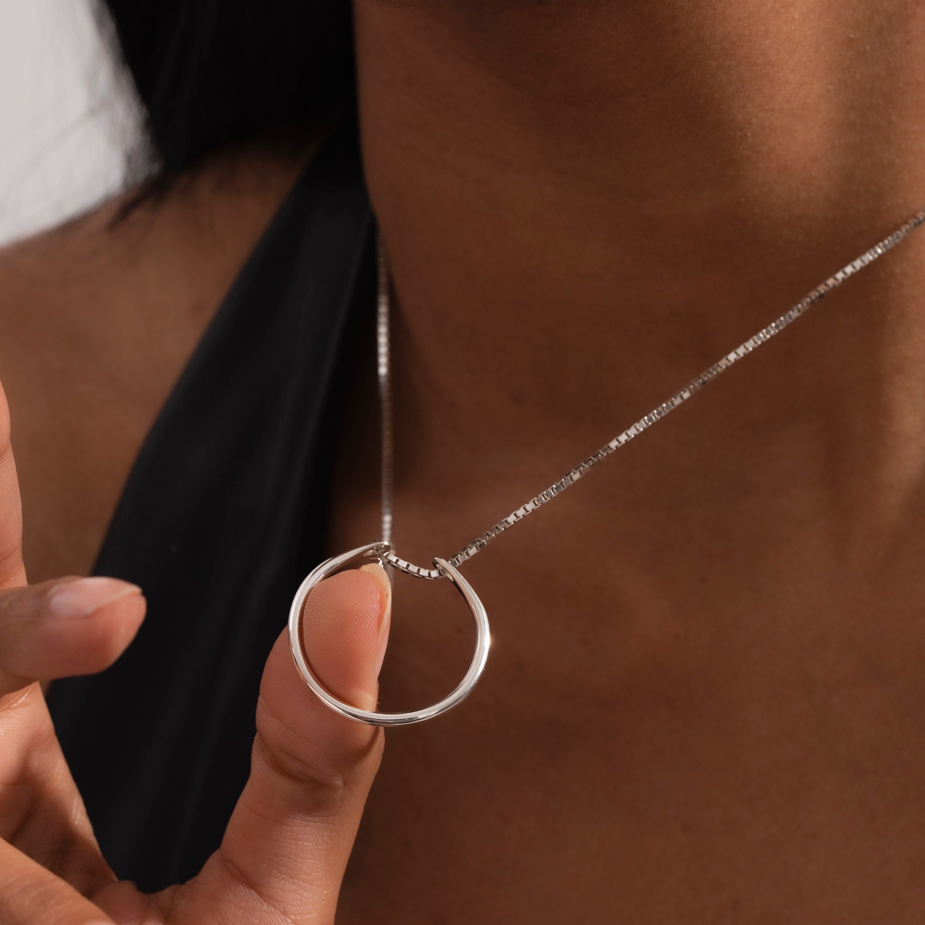 Circle Ring Holder Necklace