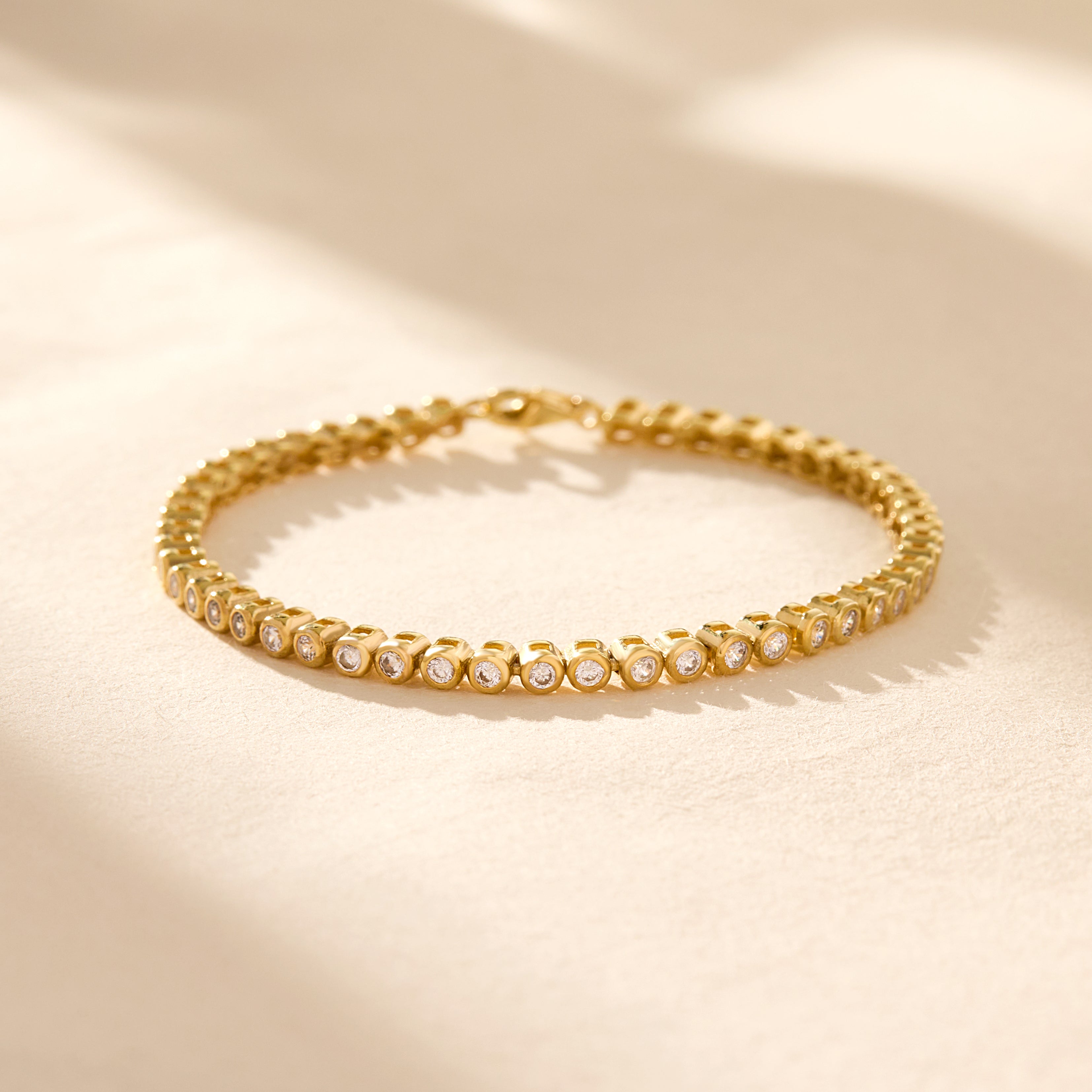 The Essential Bezel Tennis Bracelet in Sterling Silver